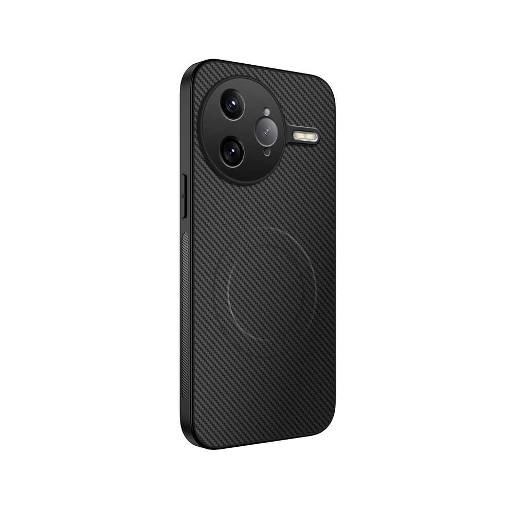 (Black) For Xiaomi Redmi K80 Pro 5G / Xiaomi Poco F7 Ultra 5G Case Compatible With Magsafe Wanlonfeng Tq Series Carbon Fiber Texture Pc T Black 6914286353634