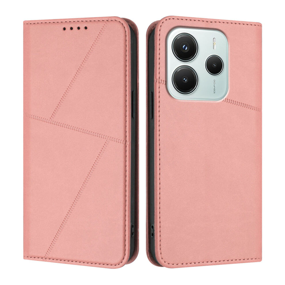(Pink) For Xiaomi Redmi Note 14 4G (164.84Mm) Wallet Case Magnetic Closure Leather Flip Phone Cover With Stand Pink 6914283009701