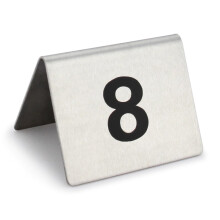 Stainless Steel Table Number Cards Set, Stackable Tent Style Markers for Restaurants, Cafes, Weddings (115)