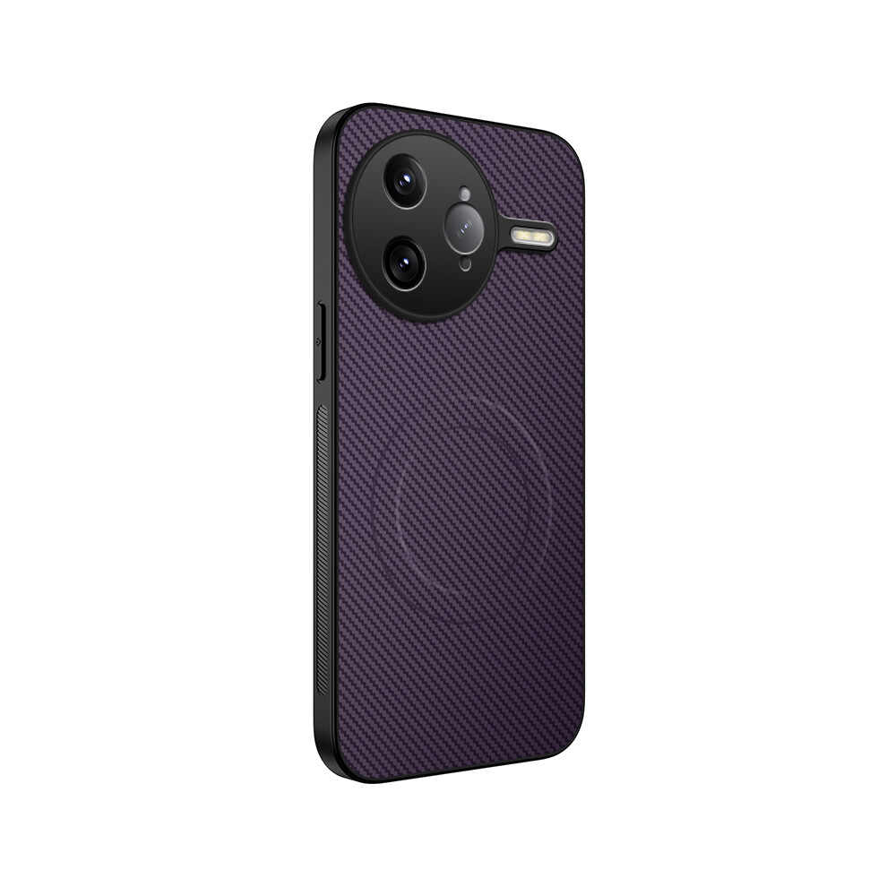 (Purple) For Xiaomi Redmi K80 Pro 5G / Xiaomi Poco F7 Ultra 5G Case Compatible With Magsafe Wanlonfeng Tq Series Carbon Fiber Texture Pc T Purple 6914288191715