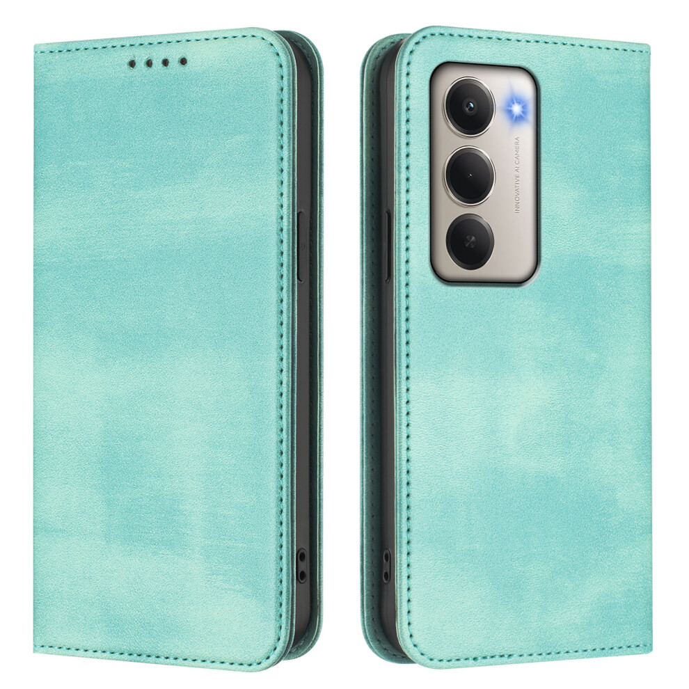 (Mint ) For Xiaomi Redmi 15 5G (Global) (169Mm) Wallet Cases Retro Texture Rfid Blocking Leather Phone Cover Green 6914289489910