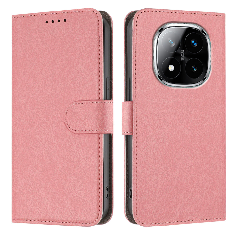 (Pink) For Xiaomi Redmi Note 14 Pro 5G / Xiaomi Redmi Note 14 Pro 4G / Xiaomi Poco X7 5G / Xiaomi Redmi Note 14 Pro+ 5G Leather Case Sol Pink 6914283881642