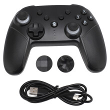 Gamepad Gan Sreang le Luamháin Éifeacht Halla atá Comhoiriúnach le Switch Windows Android iOS Taispeántas Solais RGB Rialaithe Gluaisne 6 Ais
