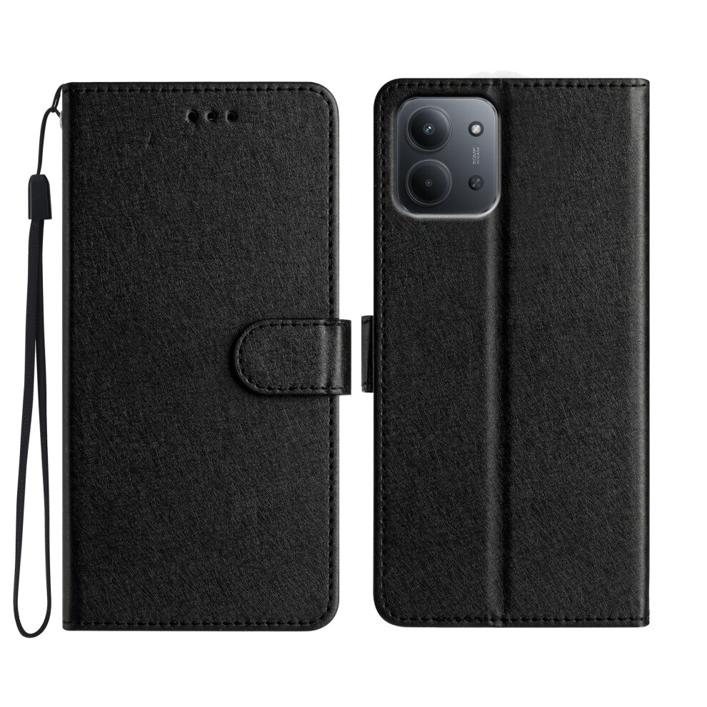 (Black) For Xiaomi Redmi 15C 4G (Global) (171Mm) Wallet Case Leather Folio Phone Cover Magnetic Clasp Black 6914286012111