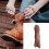 Natural Leather Cord 10.93yard 3mm Flat Leather-Deep Coffee 6