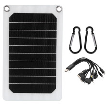 Cargador solar portátil impermeable para exteriores, panel solar monocristalino para actividades al aire libre, panel semiflexible que se puede