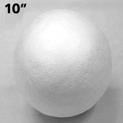 Foam Balls for Crafts, Solid Polystyrene Spheres for DIY Projects, Customizable Smooth Design Fillable Craft Sphere with Equator and Pole Markings, 2