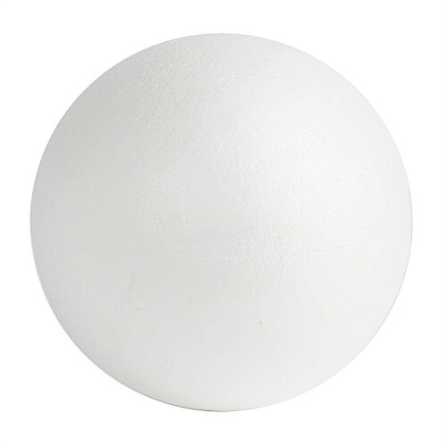 Foam Balls for Crafts, Solid Polystyrene Spheres for DIY Projects, Customizable Smooth Design Fillable Craft Sphere with Equator and Pole Markings, 1