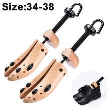 Ensanchador de zapatos bidireccional, longitud y anchura ajustables, fabricado en madera de cedro de primera calidad. Material universal para hombres