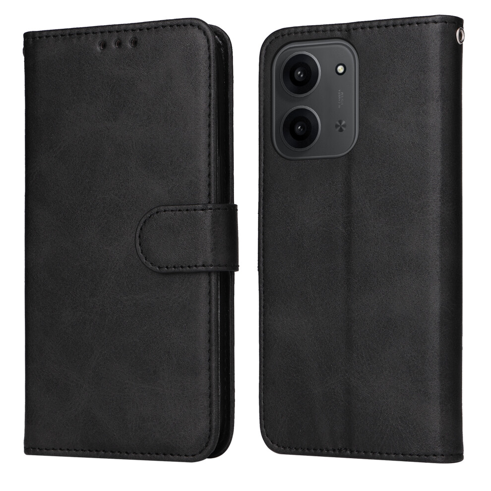 (Black) For Xiaomi Redmi 15C 4G (Global) (171Mm) / Poco C85 4G (171Mm) Case Wallet Pu Leather Folio Flip Phone Cover Black 6914281063569
