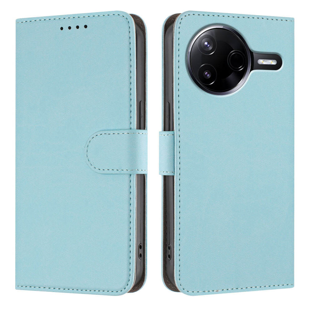 (Baby ) For Xiaomi Poco F7 Ultra 5G / Xiaomi Redmi K80 5G / Xiaomi Redmi K80 Pro 5G / Xiaomi Poco F7 Pro 5G Leather Case Solid Color Phon Blue 6914286980410