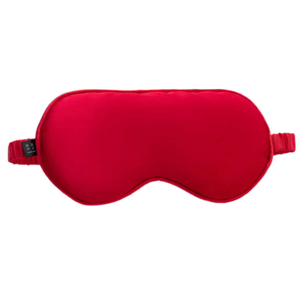 Red (Red) 16 Momme Sleep Nap Mulberry Silk Eye Mask Elastic Headband Soft Eye Cover Eyeshade
