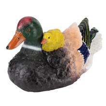 Pato de isca flutuante para lago de jardim, isca de caça de pato flutuante simulada, pato mandarim realista em resina com formato realista e resina