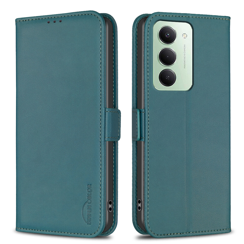 (Green) For Xiaomi Redmi 15 5G (Global) (169Mm) Case Binfen Color Bf31 Pu Leather Flip Folio Phone Wallet Cover Green 6914289468878