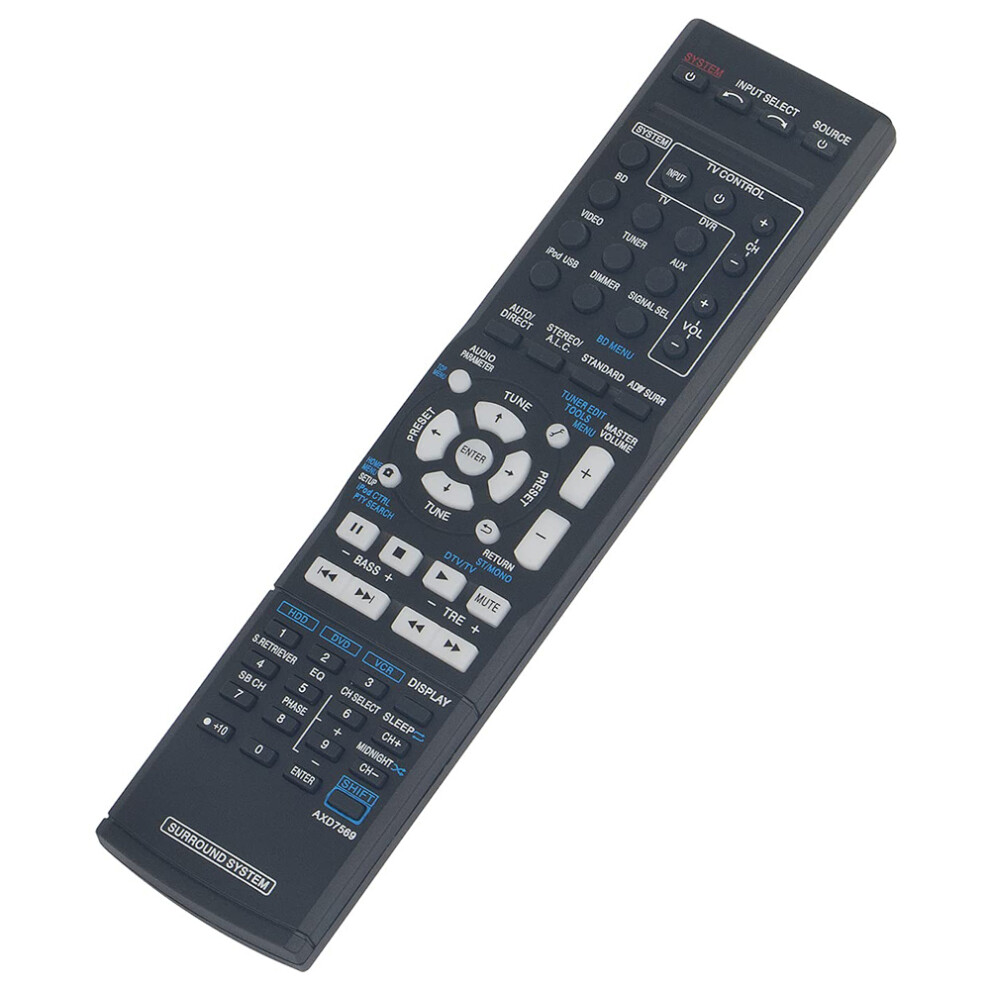(As Shown) Axd7569 For Pioneer Av Receiver Stereo System Remote Control Ergonomic Replacement Controller 6914289820492