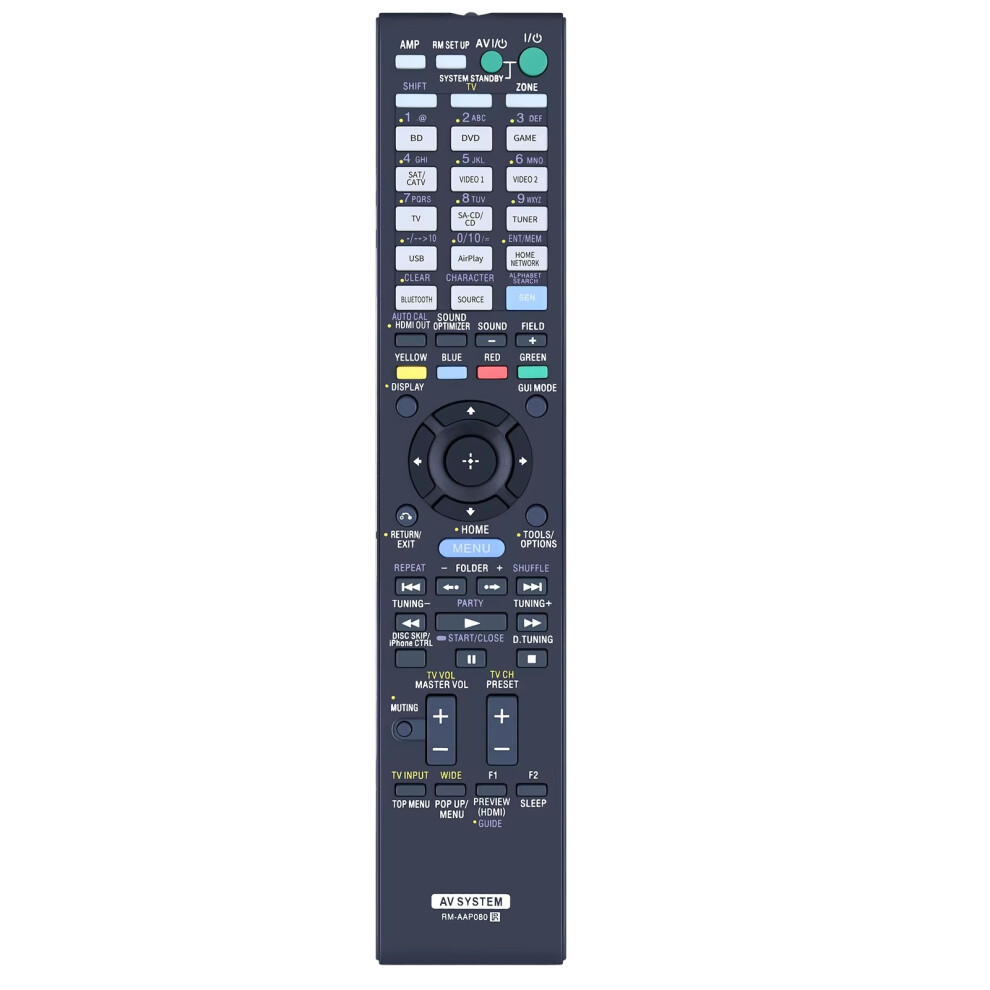 (As Shown) Rm-Aap080 For Sony Dvd Amplifier Player Remote Control Infrared Replacement Controller 6914280324197