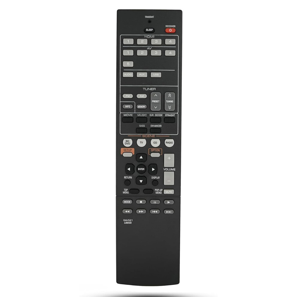 (As Shown) Rav521 For Yamaha Audio / Video Receiver Remote Control Replacement Battery Operated Controller 6914285907517