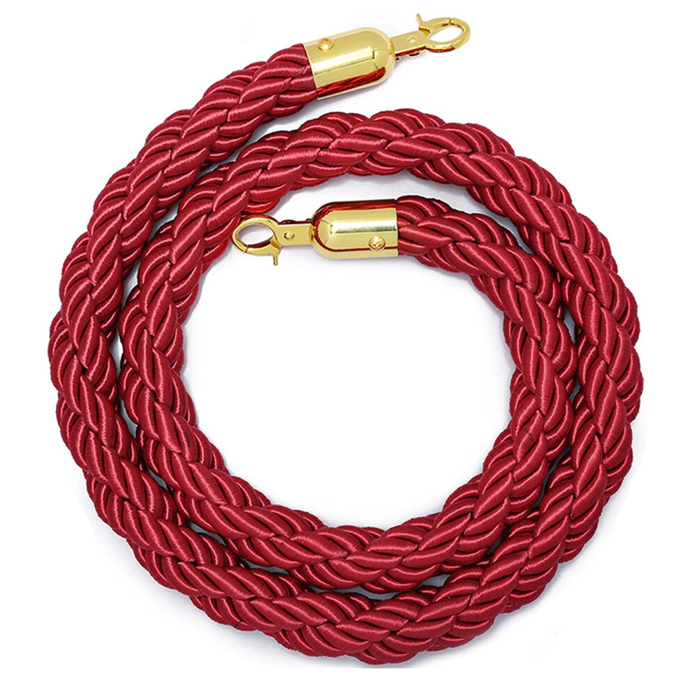 Rope Barrier Belt Crowd Control Stanchion 7Ft Blue Braided Hemp Rope For Queue Divider And Safety Barrier 9365049265331