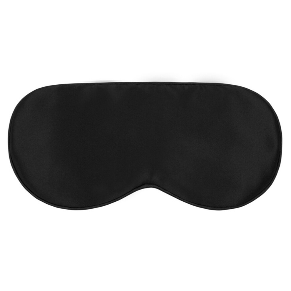 Black (Black) Sleep Eye Mask 16 Momme Both Sides Mulberry Silk Sleep Shades Cover Sleeping Aid With Adjustable Strap