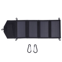 Cargador solar para situaciones de emergencia, panel solar portátil con alta tasa de conversión solar, compacto y plegable para exteriores,
