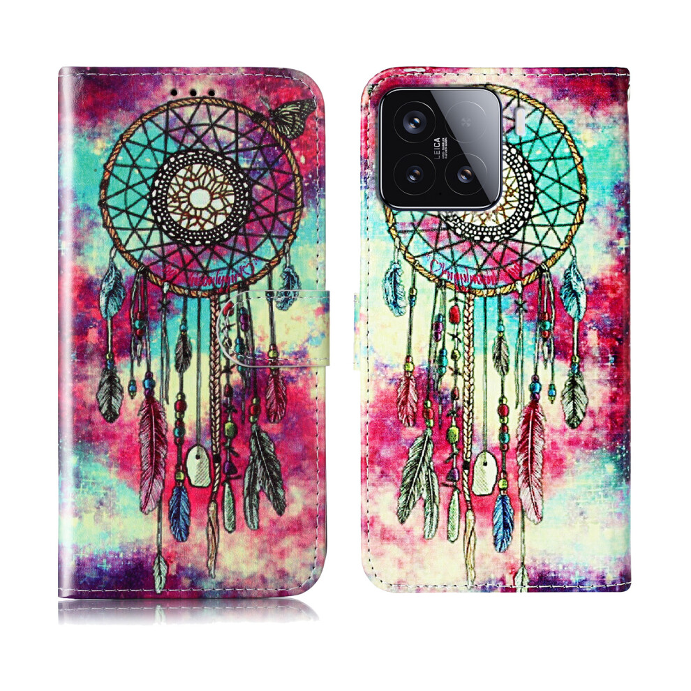 (Dream Catcher) For Xiaomi 15T Stand Case Marble Painted Folio Flip Leather Wallet Phone Cover 6914284364427