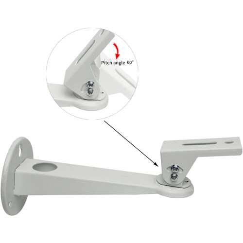 Multipurpose Projector Mounting Bracket 360Degree Rotating 7.9Inch Extension Carbon Steel Ceiling/Wall Mount White 2