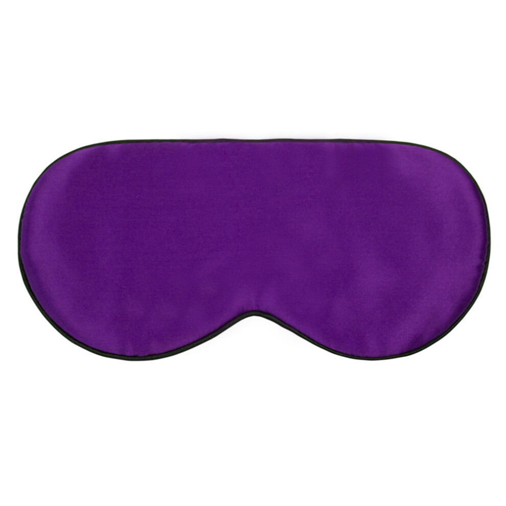 Dark/Purple ( Purple) Sleep Eye Mask 16 Momme Both Sides Mulberry Silk Sleep Shades Cover Sleeping Aid With Adjustable Strap
