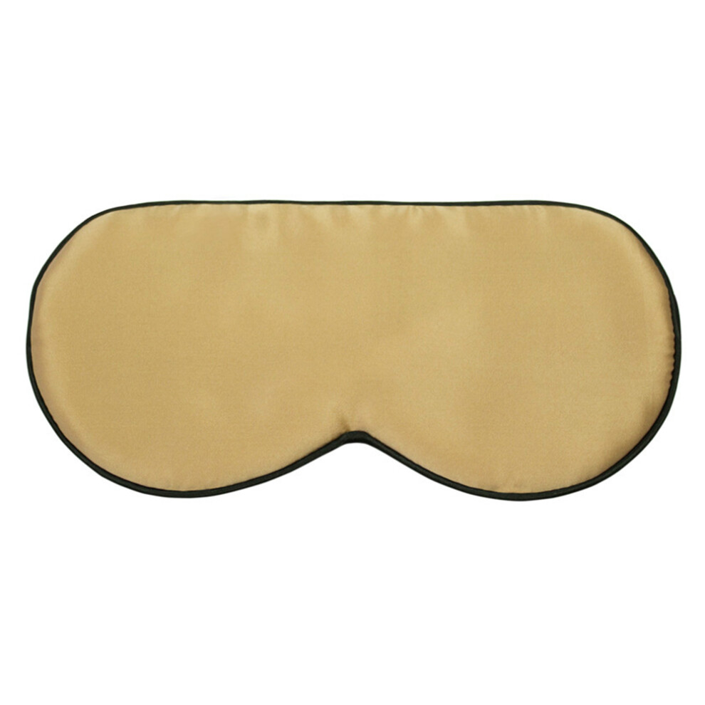(Champagne) Sleep Eye Mask 16 Momme Both Sides Mulberry Silk Sleep Shades Cover Sleeping Aid with Adjustable Strap