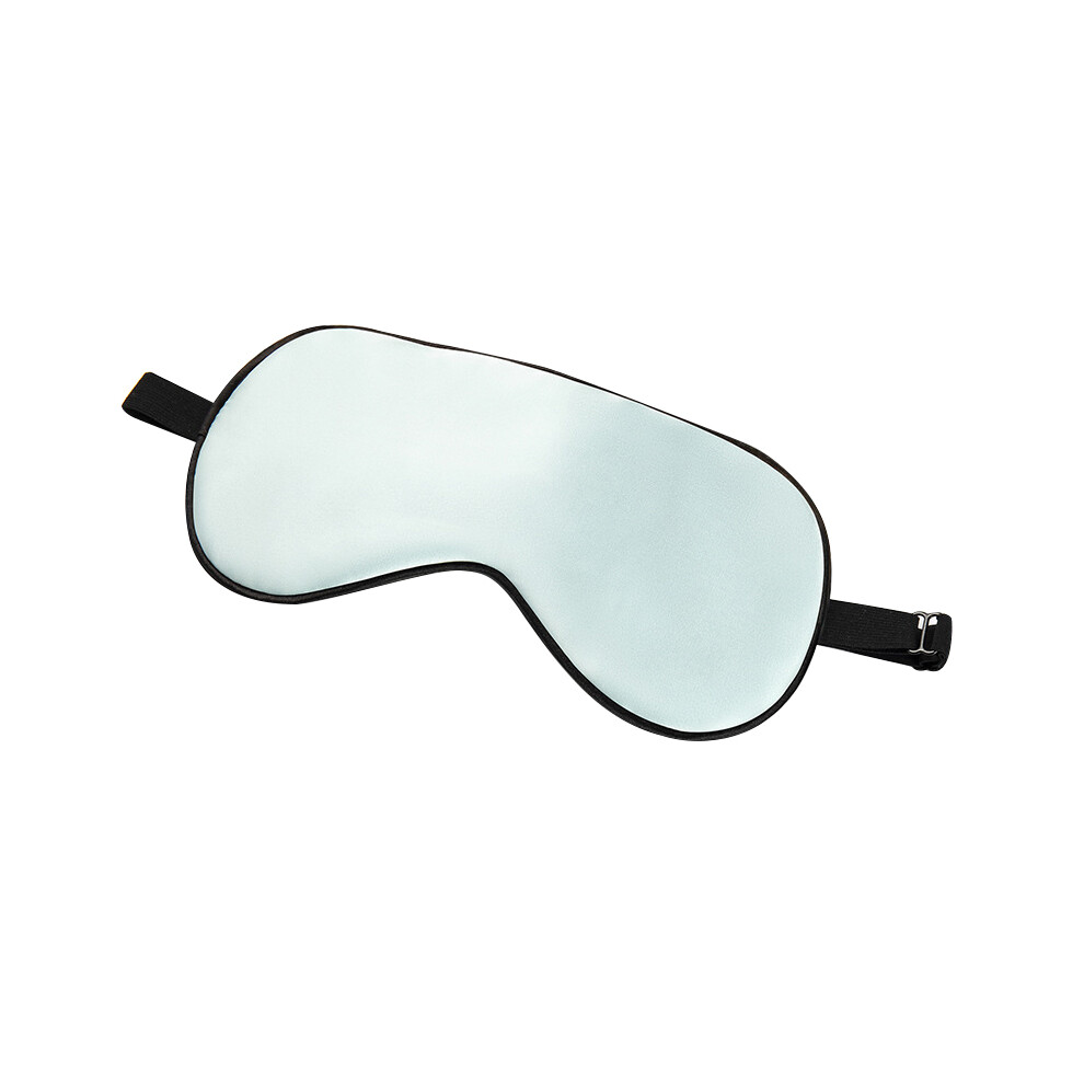 Blue (Baby ) Sleep Eye Mask 16 Momme Both Sides Mulberry Silk Sleep Shades Cover Sleeping Aid With Adjustable Strap