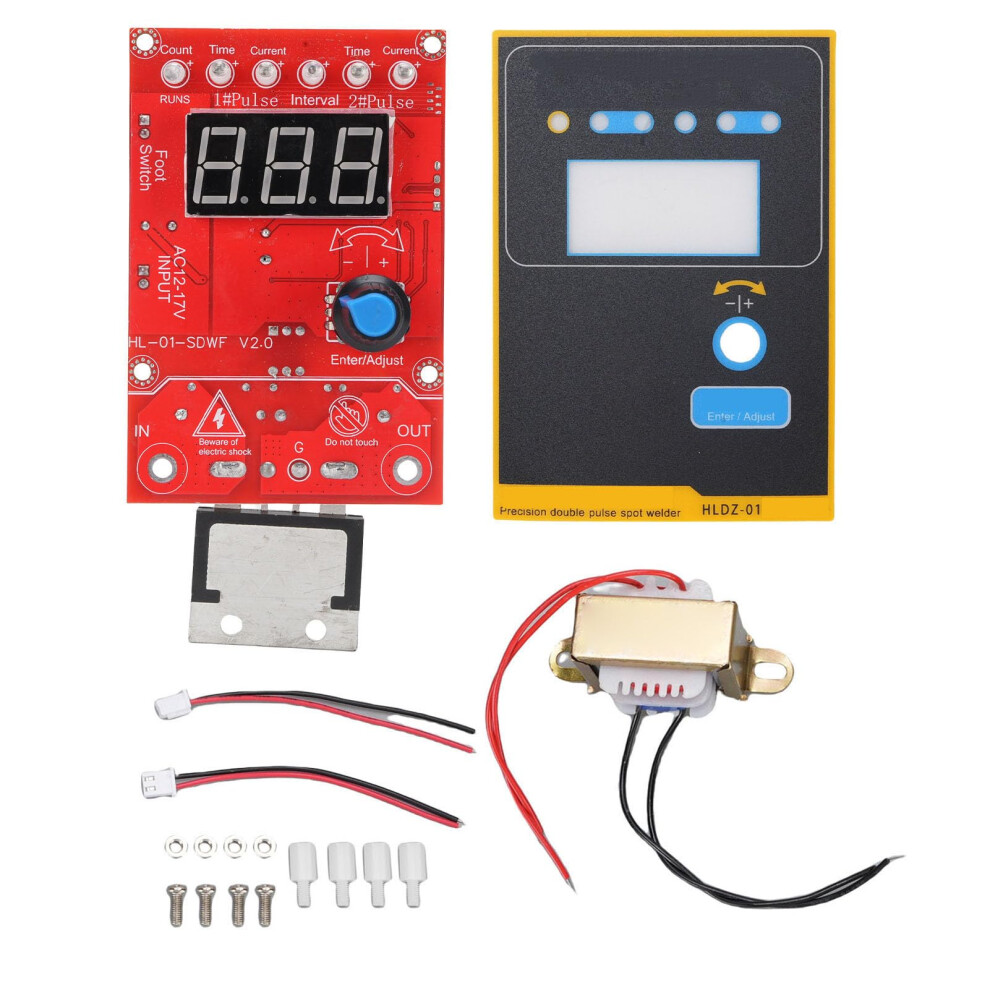 Spot Welder Control Board 100A Digital Display Double Pulse Time Control Current Controller Module For Spot Welders 9365049265539