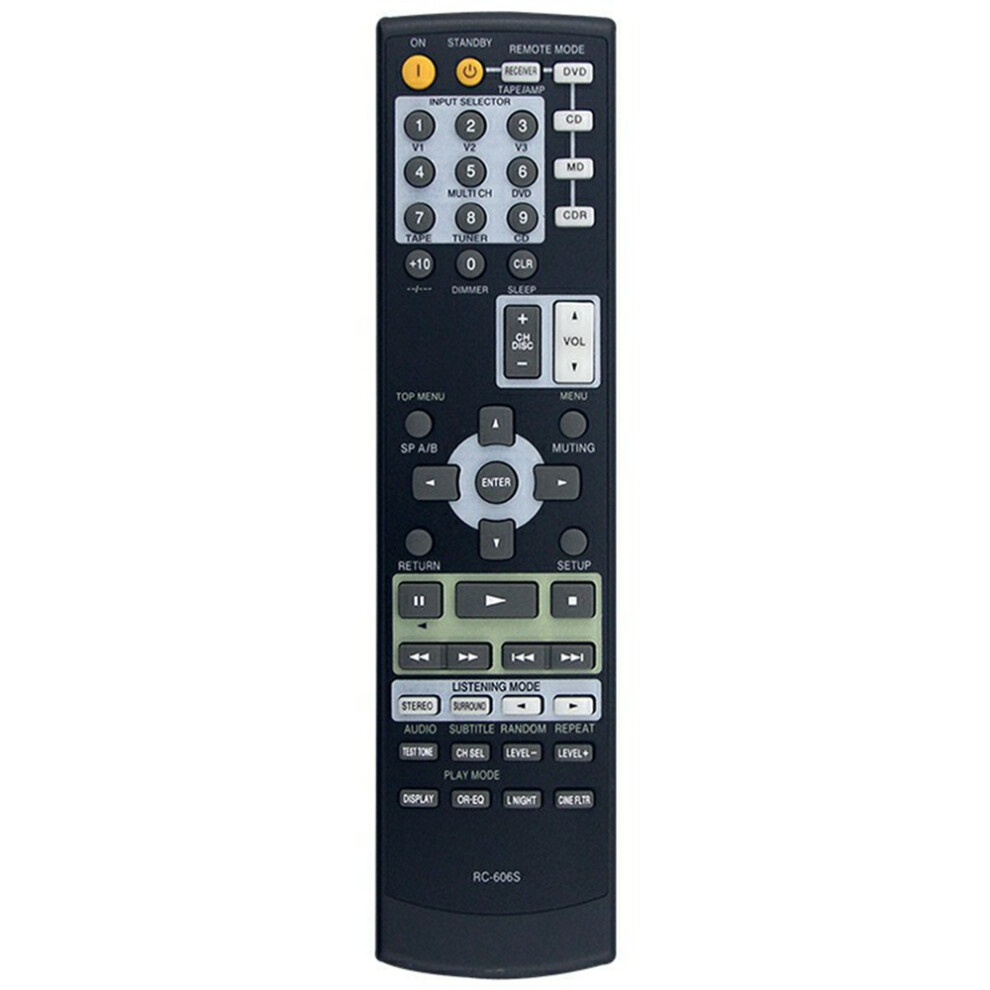 (As Shown) Rc-606S For Onkyo Amplifier Player Remote Control 10M Range Battery Powered Replacement Controller 6914282988939
