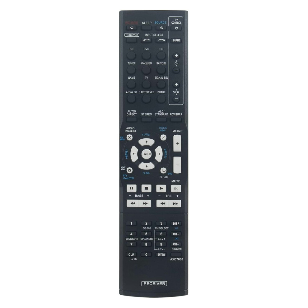 (As Shown) Axd7660 For Pioneer Av Receiver Stereo System Remote Control Ergonomic Replacement Controller 6914281513286
