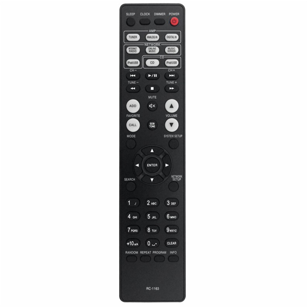 (As Shown) Rc-1163 For Denon Av Receiver Infrared Remote Control 10M Range Aaa Battery Powered Replacement 6914286924582