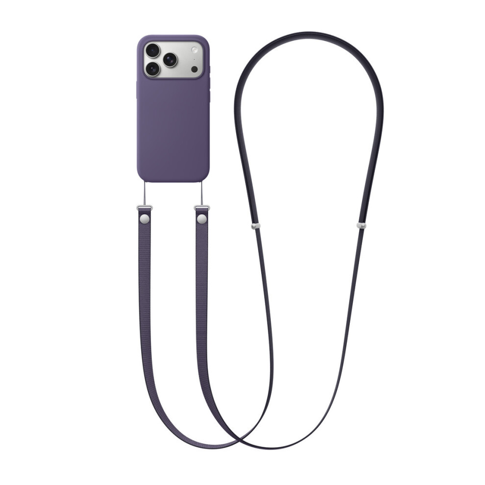 (Purple) Magnetic Woven Crossbody Strap For Mobile Phone Quick Release Adjustable Cellphone Carrying Lanyard Purple 6914282434412