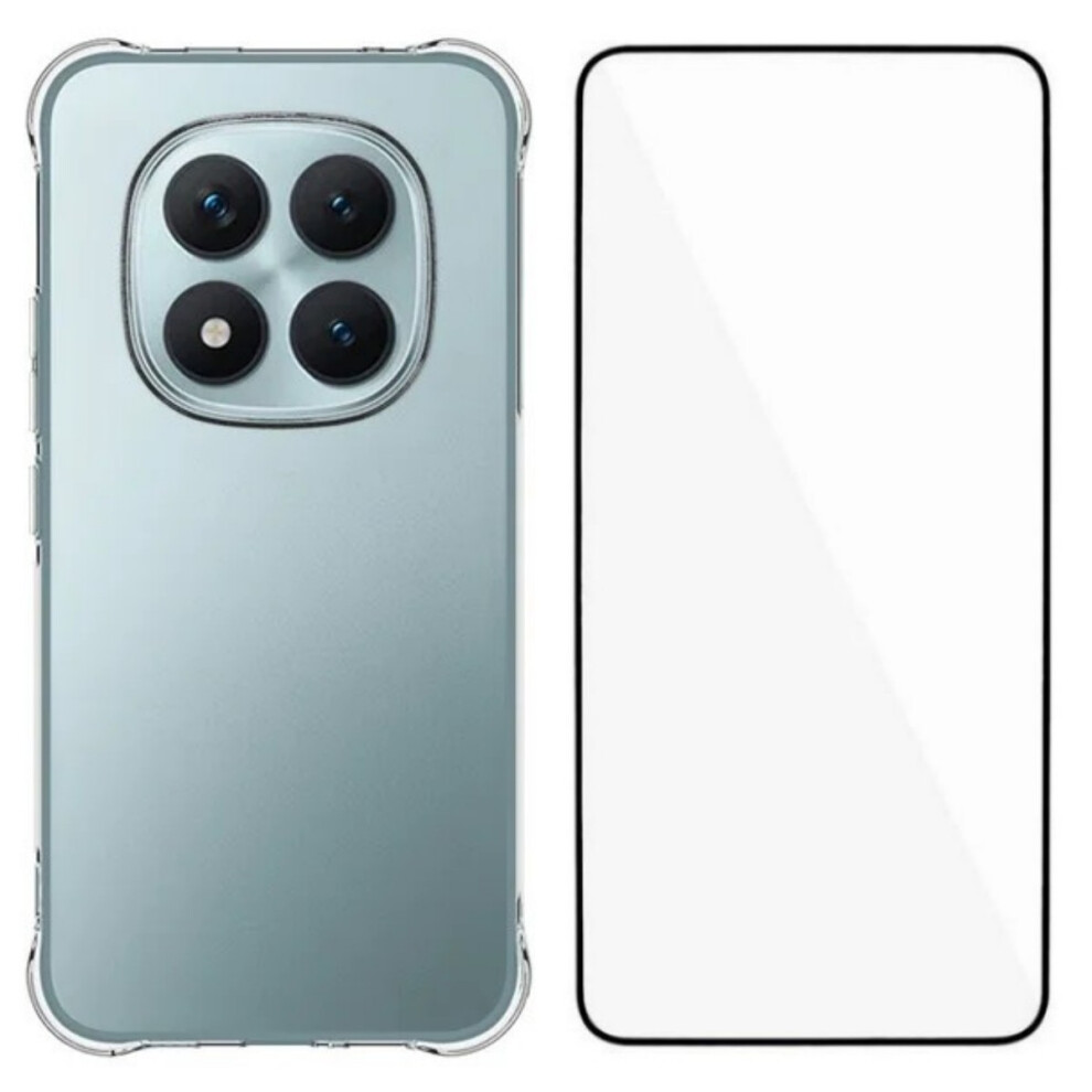 (Transparent) For Xiaomi Redmi Note 15 Pro+ 5G Case Wanlonfeng Wl Series 2.0Mm Tpu Phone Cover With Tempered Glass Film 6914284573553