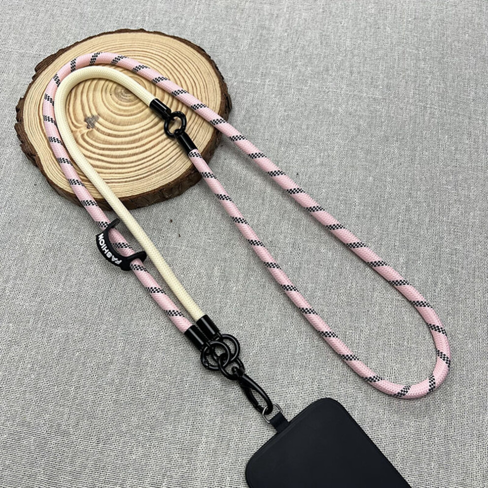 ( Black) 8Mm Detachable Phone Strap Crossbody Neck Lanyard With Phone Tether Tabs For Outdoor Pink/Black 6914284742645