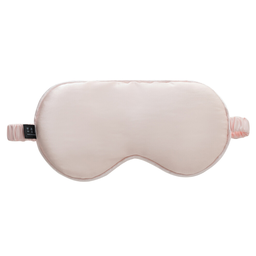 Light/Pink ( Pink) 16 Momme Sleep Nap Mulberry Silk Eye Mask Elastic Headband Soft Eye Cover Eyeshade