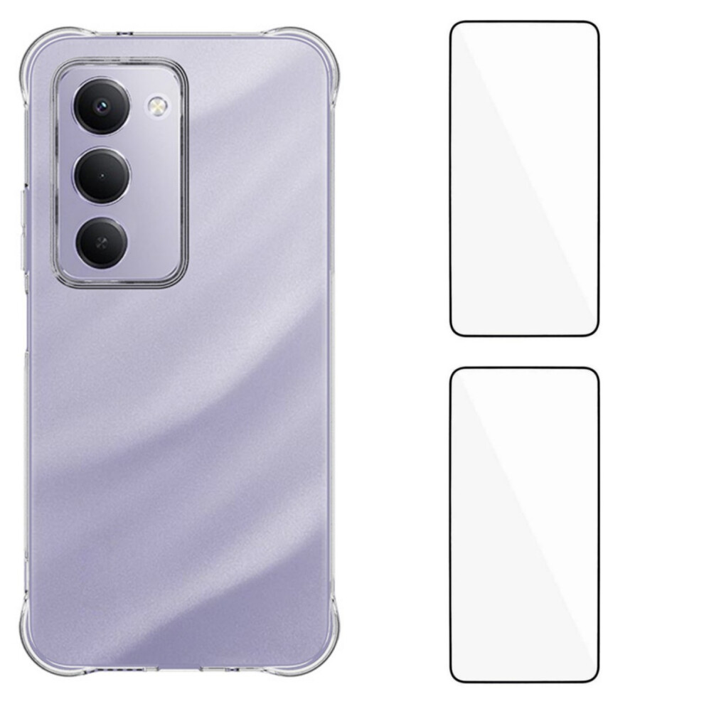 (Transparent) For Xiaomi Redmi 15 5G (Global) (169Mm) Tpu Case Wanlonfeng Wl2 Series 2.0Mm Phone Cover With 2Pcs Tempered Glass Films 6914284501396