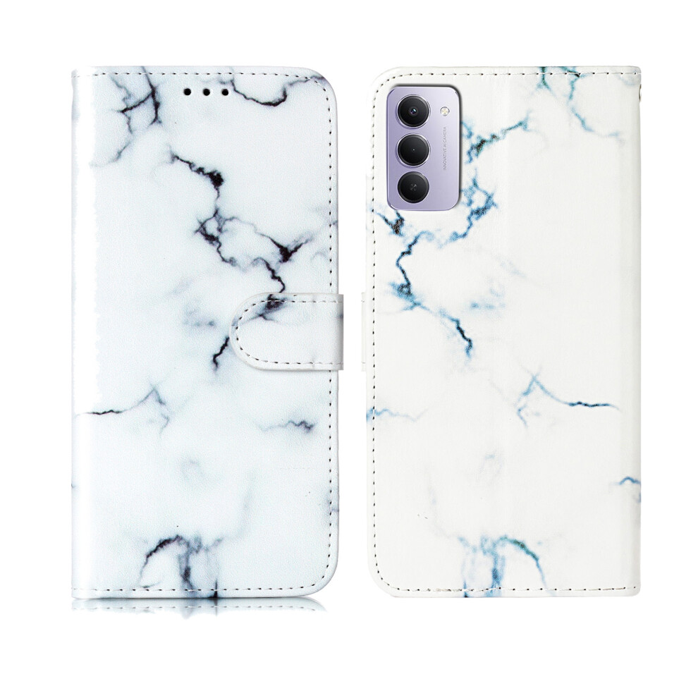 ( Marble) For Xiaomi Redmi 15 5G (Global) (169Mm) Stand Case Marble Painted Folio Flip Leather Wallet Phone Cover White 6914281563205