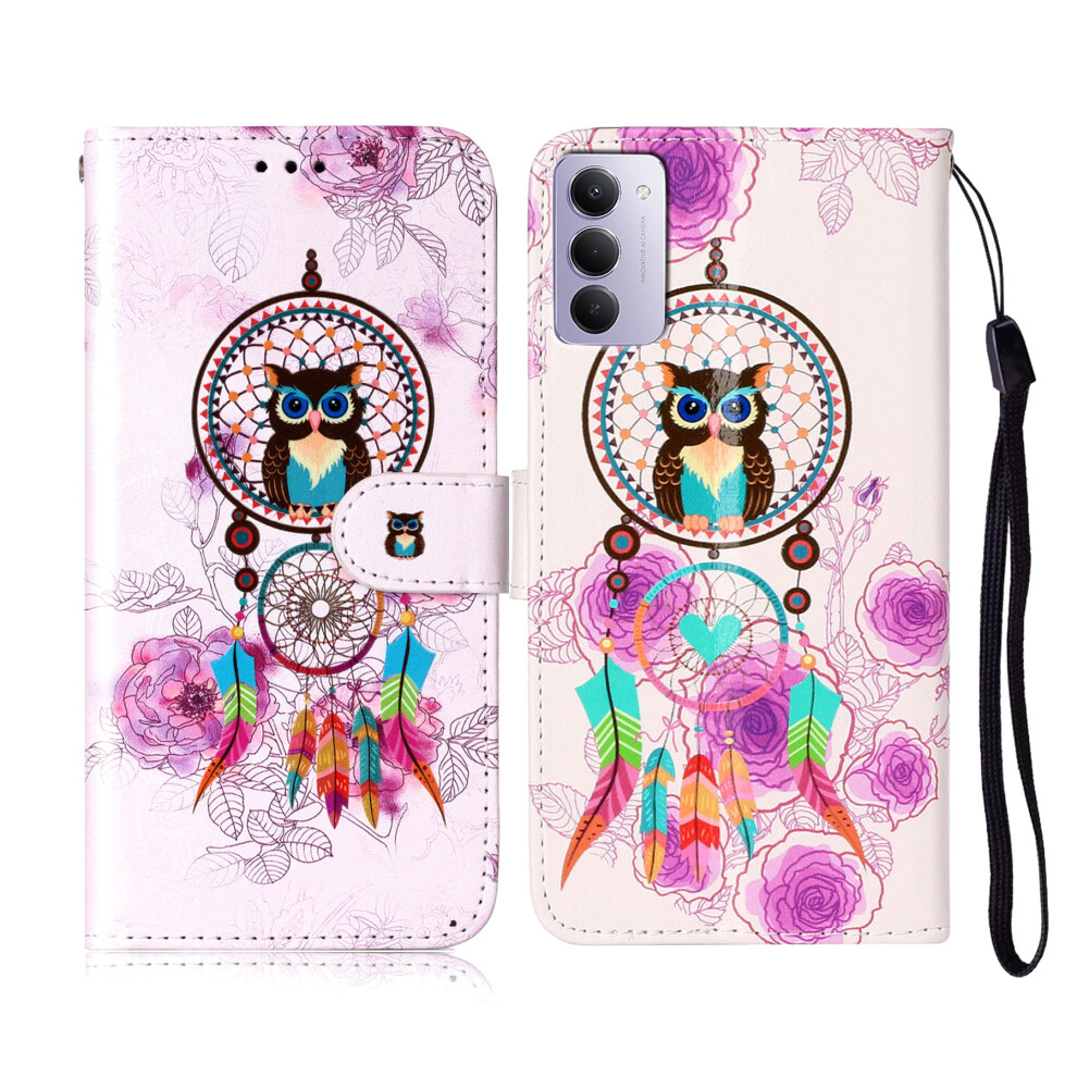 (Wind Chime Owl) For Xiaomi Redmi 15 5G (Global) (169Mm) Case Pattern Leather Wallet Phone Cover With Strap 6914283203345
