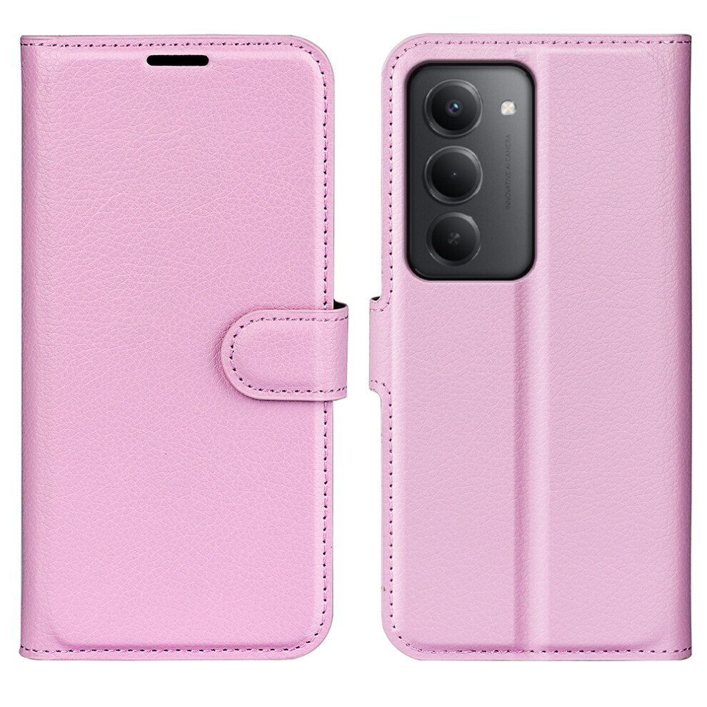 (Pink) For Xiaomi Redmi 15 5G (Eu) (171Mm) / Xiaomi Redmi 15 4G (Eu) (171Mm) Case Litchi Texture Shockproof Leather Wallet Phone Cover Pink 6914287723986