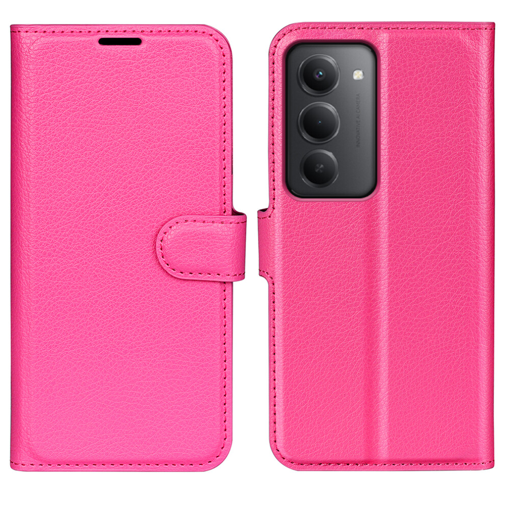(Rose ) For Xiaomi Mi 15 5G (Eu) (171Mm) / Xiaomi Mi 15 4G (Eu) (171Mm) Case Litchi Texture Shockproof Leather Wallet Phone Cover Red 6914287911932