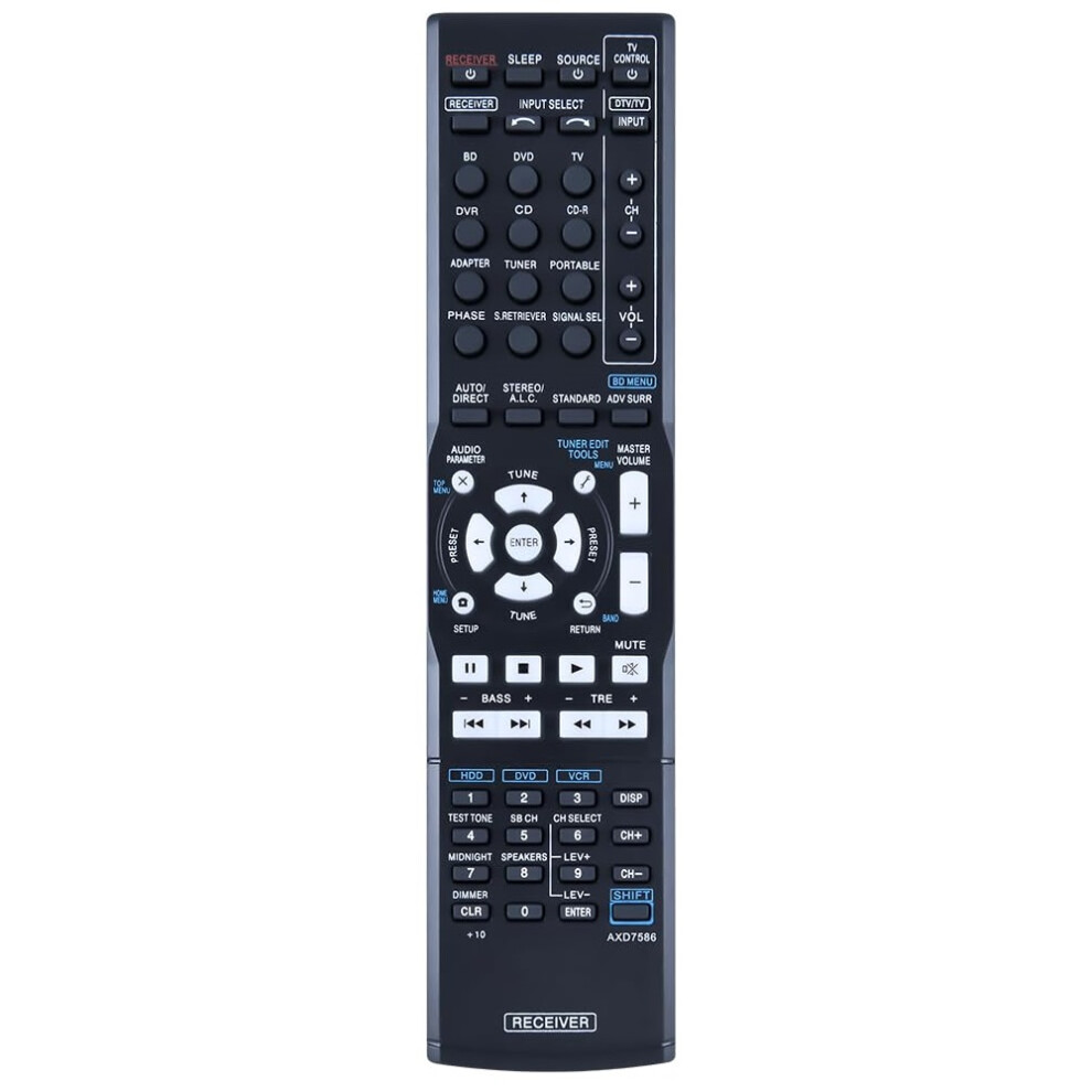 (As Shown) Axd7586 For Pioneer Av Receiver Stereo System Remote Control Ergonomic Replacement Controller 6914289376180