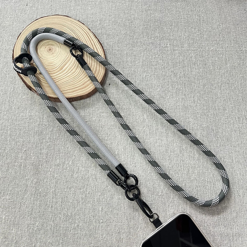 (Grey) 8Mm Detachable Phone Strap Crossbody Neck Lanyard With Phone Tether Tabs For Outdoor Grey 6914283111930