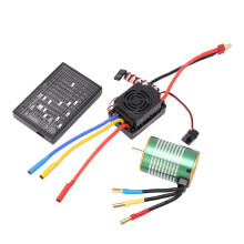 Kit de motor ESC brushless 60A com dissipador de calor usinado em CNC à prova d'água, motor de 3650KV com excelente aceleração e linearidade do