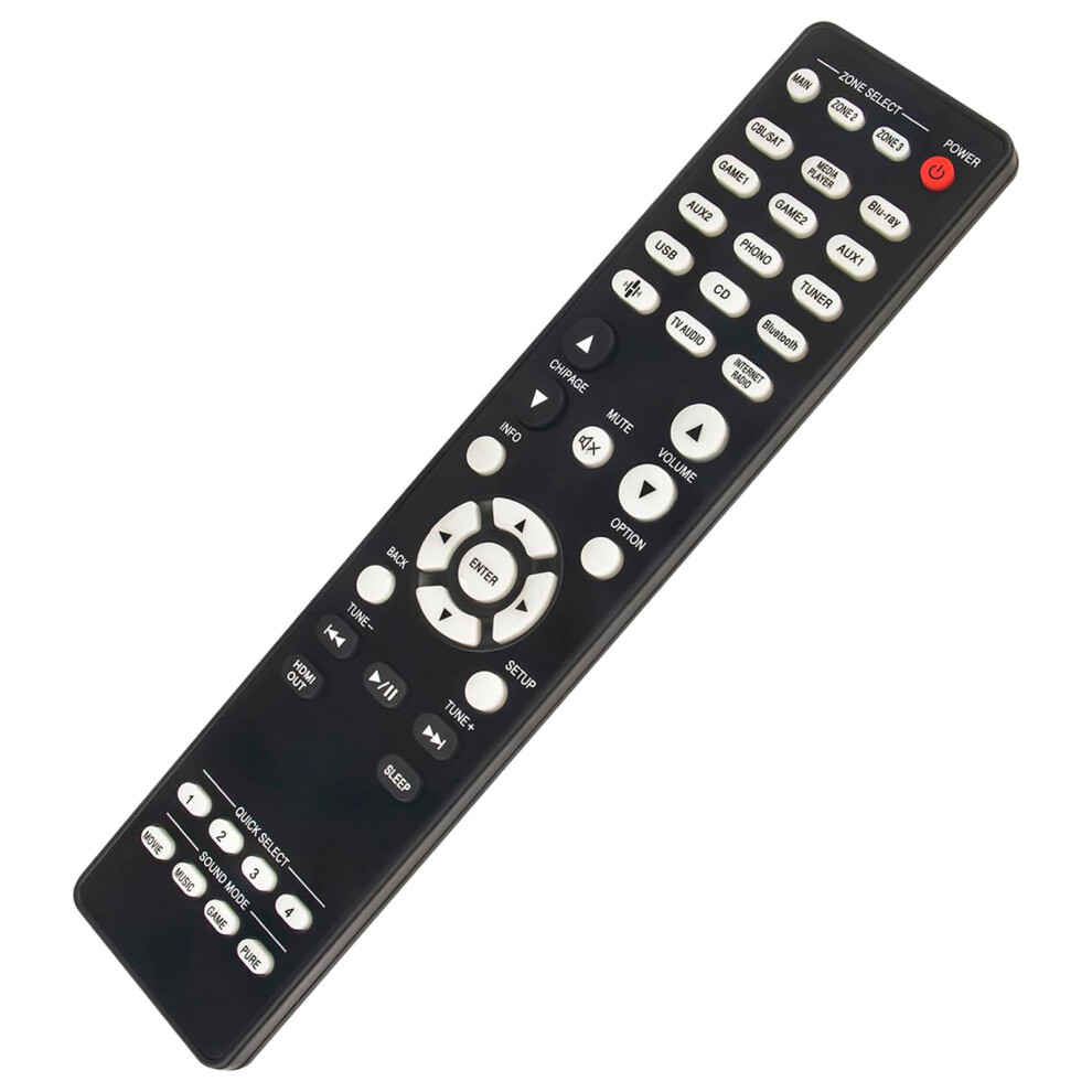 (As Shown) Rc-1256 For Denon Amplifier Remote Control Replacement 1-10M Range Handheld Controller 6914284369590