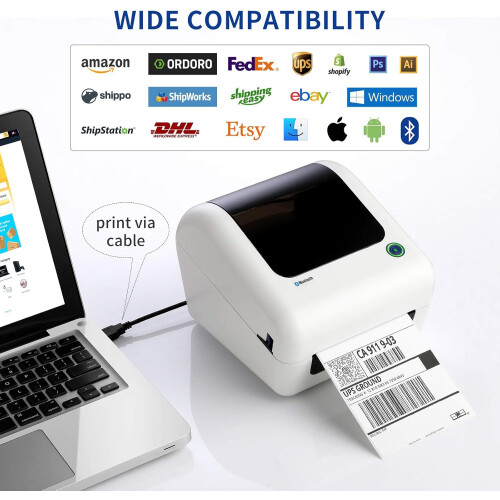 Direct Thermal Label Printer for Major Shipping Platforms, Versatile Wireless Printing Solutions for Your Business Needs 1