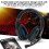 Ακουστικά Gaming, Bleu Noir, Reality Effects, Ηχεία Subwoofer 50 χιλιοστών με πηνίο φωνής, μαγνητικό 7
