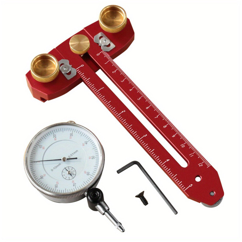 Table Saw Alignment Jig Dial Indicator Calibration Locator Woodworking Track Red 9365049266284