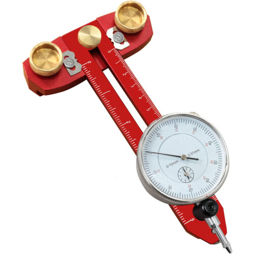 Table Saw Alignment Jig Dial Indicator Calibration Locator Woodworking Track Red 2